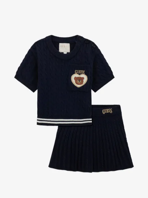 guess kids set de falda de punto de ochos