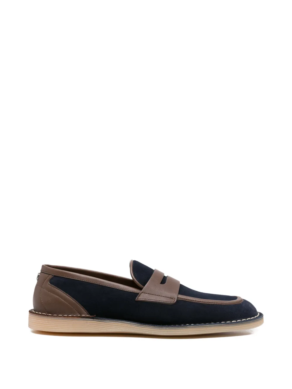 Dolce & Gabbana panelled leather loafers - Blu