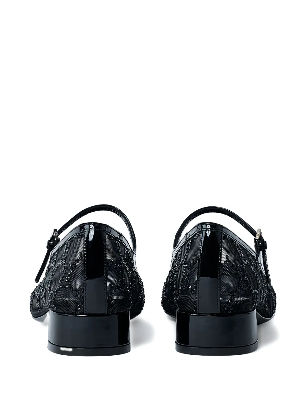 Gucci GG ballerina's met kristallen Zwart