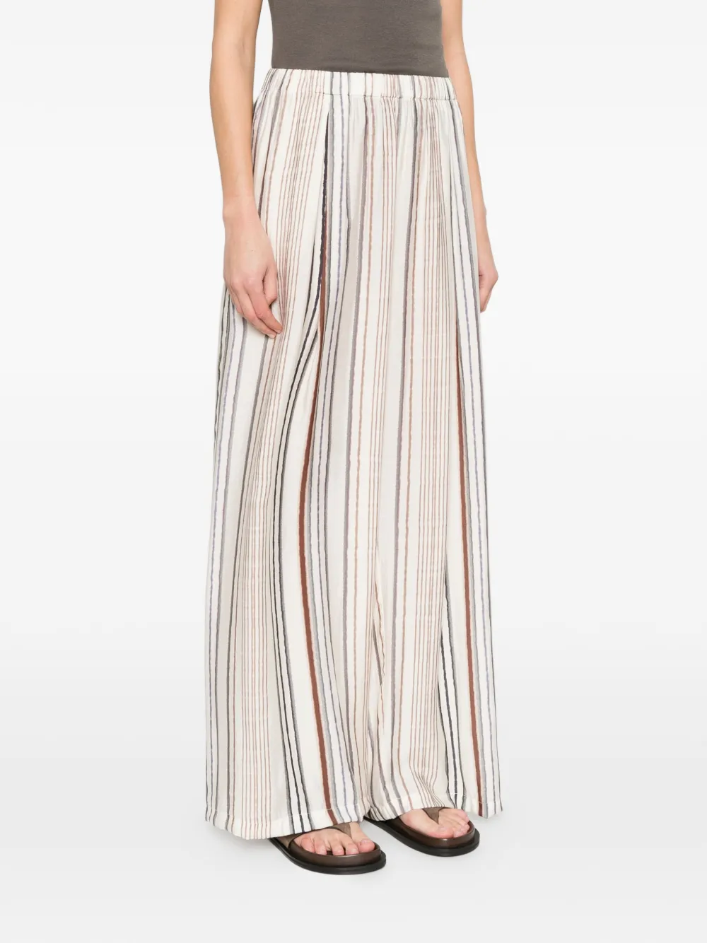  Eleh Striped-pattern Trousers - Neutrals 
