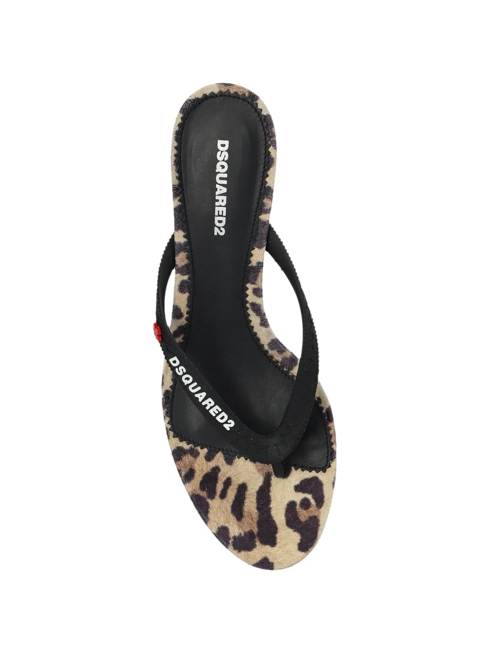 DSQUARED2 Sandalen met luipaardprint en hak Bruin