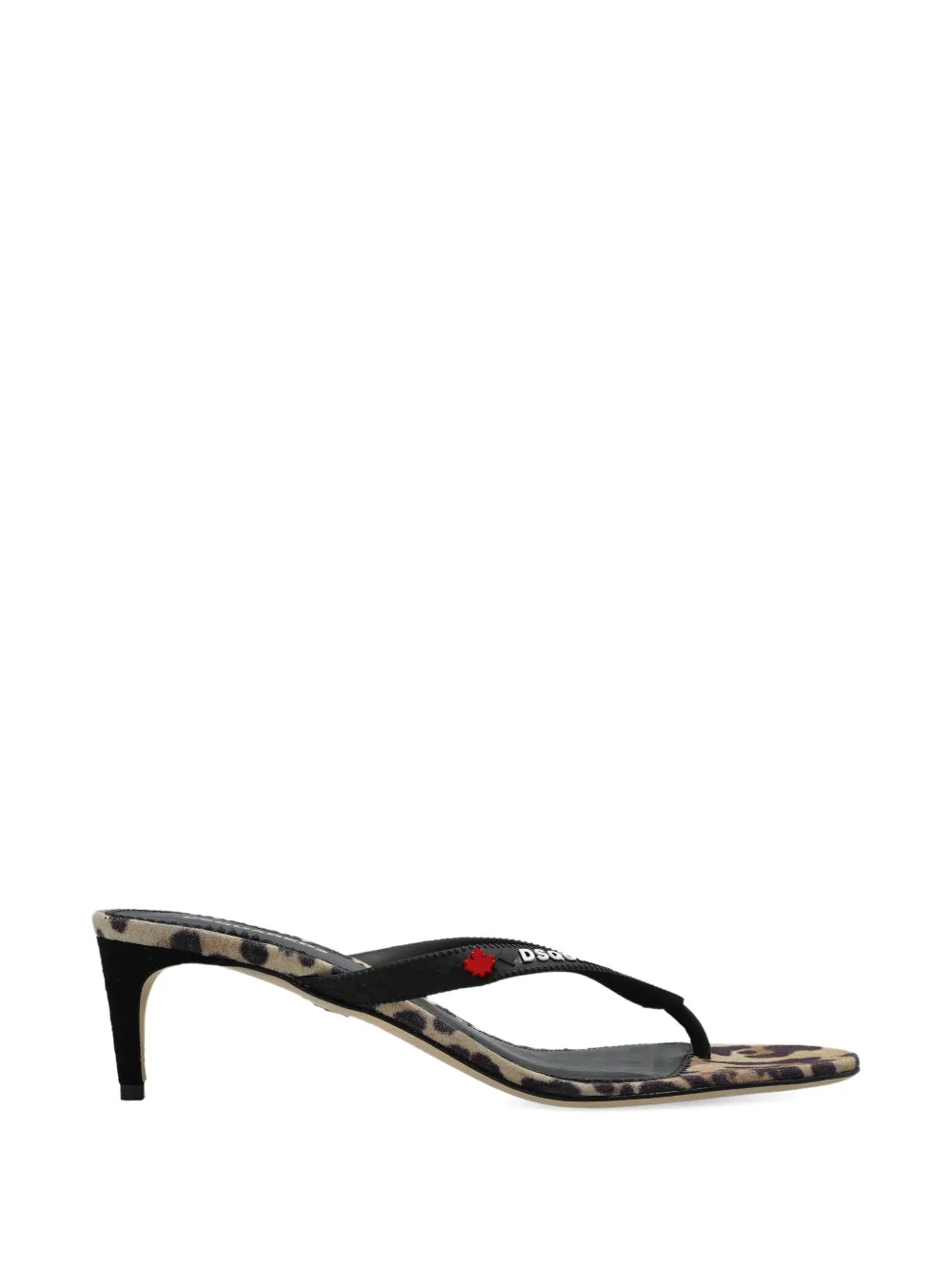 DSQUARED2 Sandalen met luipaardprint en hak Bruin