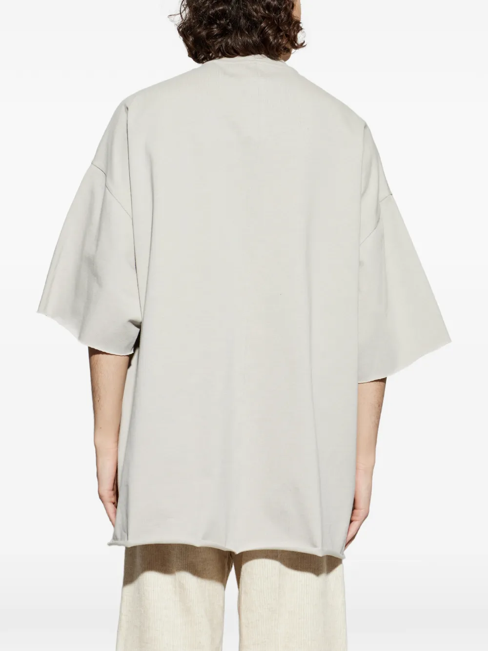 Rick Owens Gerafeld T-shirt met korte mouwen Beige