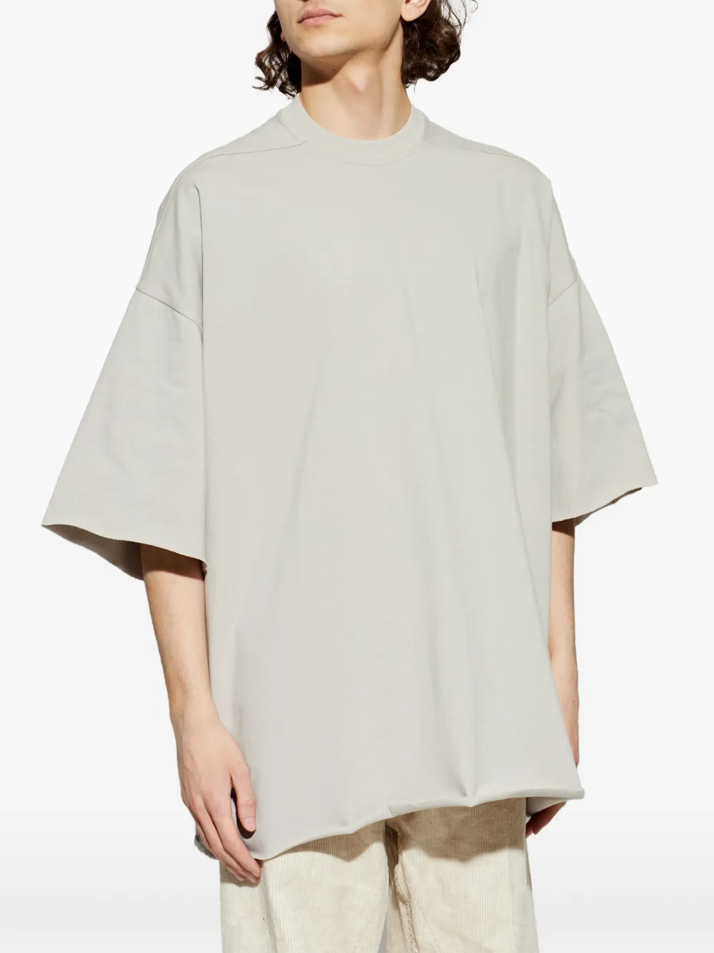 Rick Owens Gerafeld T-shirt met korte mouwen Beige