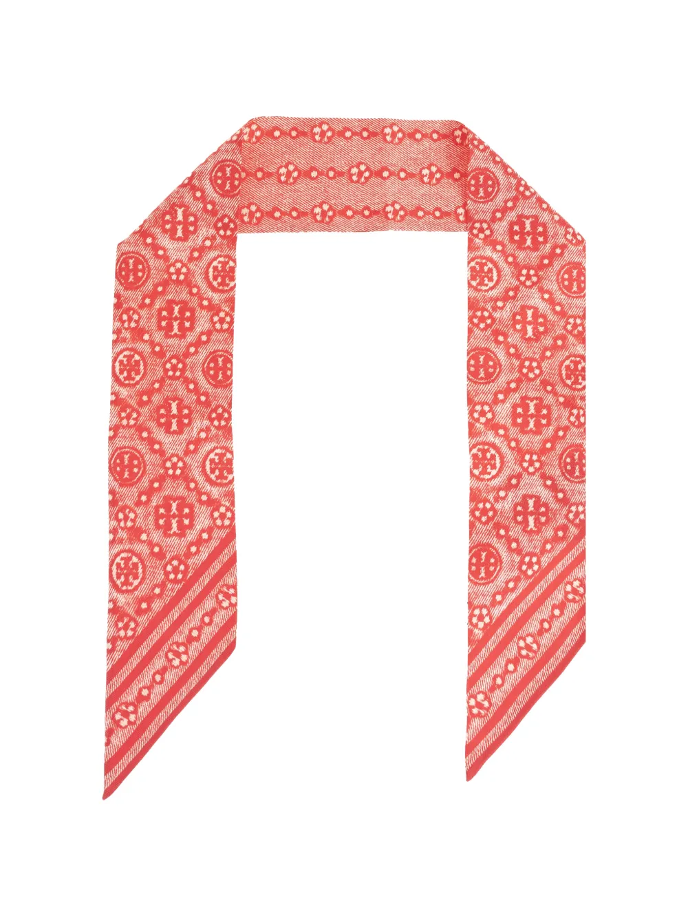 Tory Burch T-monogram scarf - Rosso