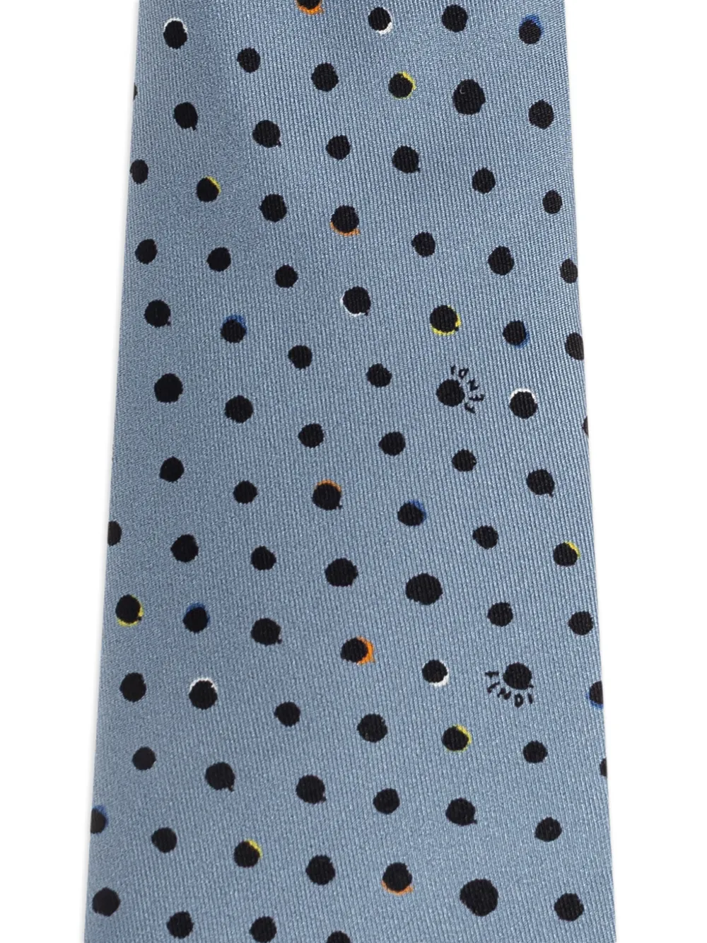 Fendi Falena Micro Dots Pattern Silk Tie In Blue