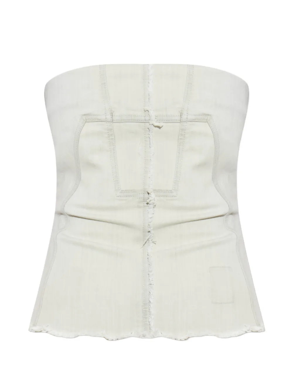 Rick Owens DRKSHDW raw-edge bandeau top - Toni neutri