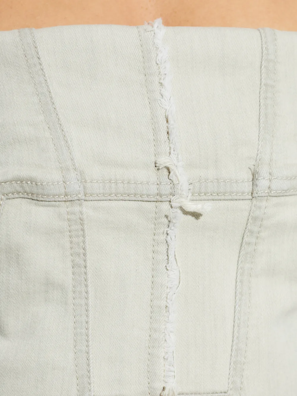 Rick Owens DRKSHDW Gerafelde bandeau top Beige
