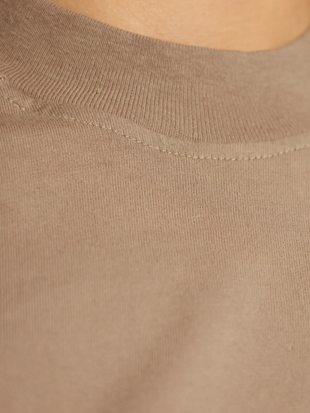 Rick Owens DRKSHDW Cropped top met ronde hoe hals Beige