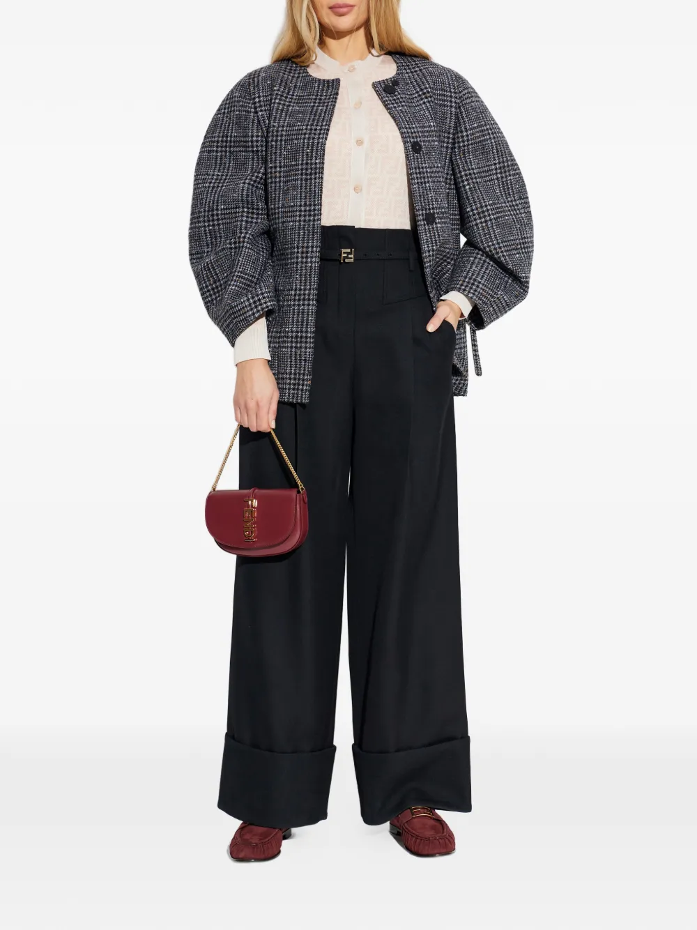 FENDI Poudre wollen broek Zwart