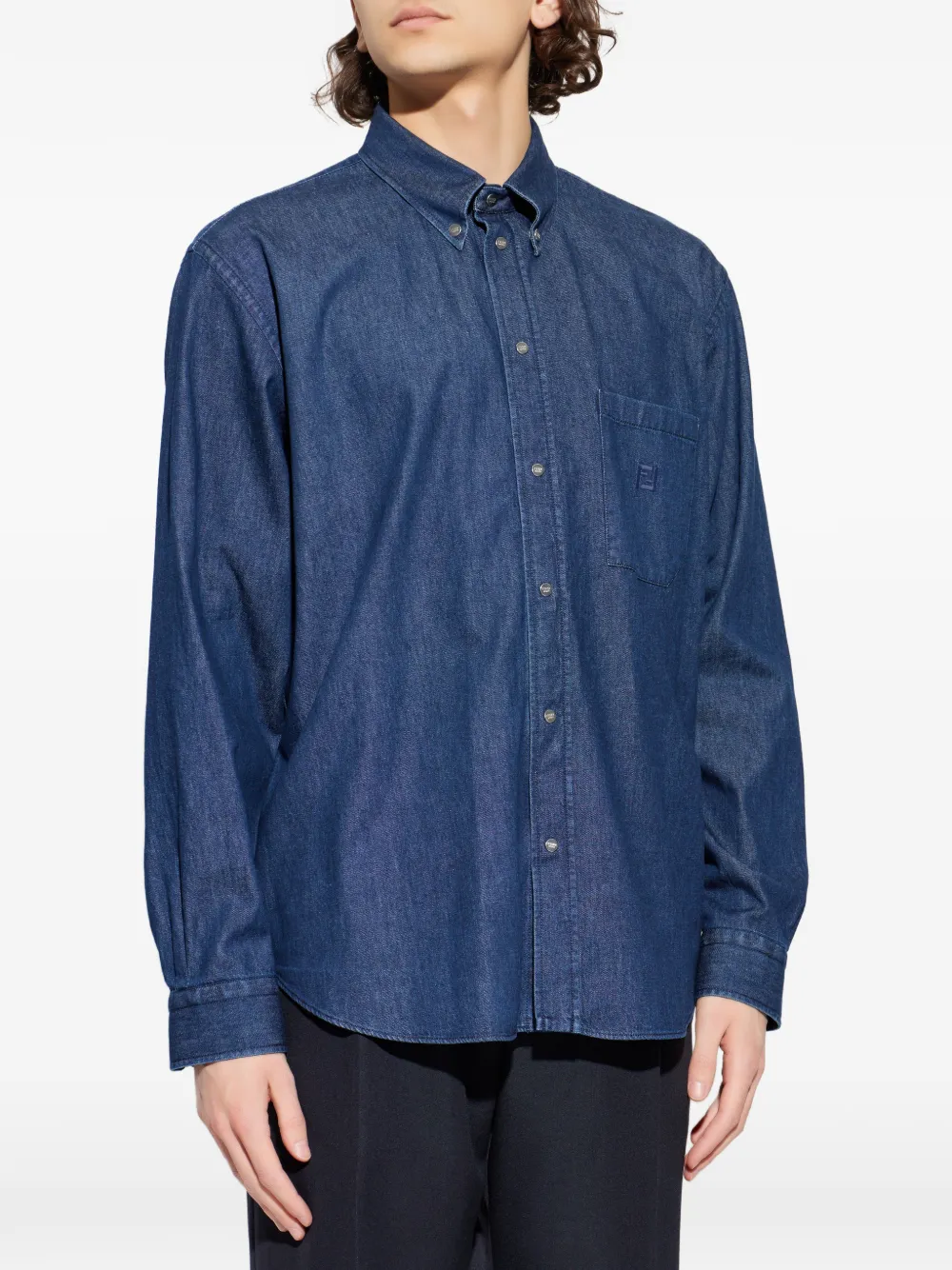 FENDI Overhemd met zak Blauw
