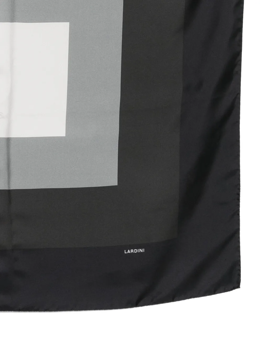  Lardini Geometric Silk Scarf - Black 