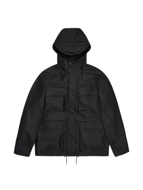 Rains hooded front-pockets jacket