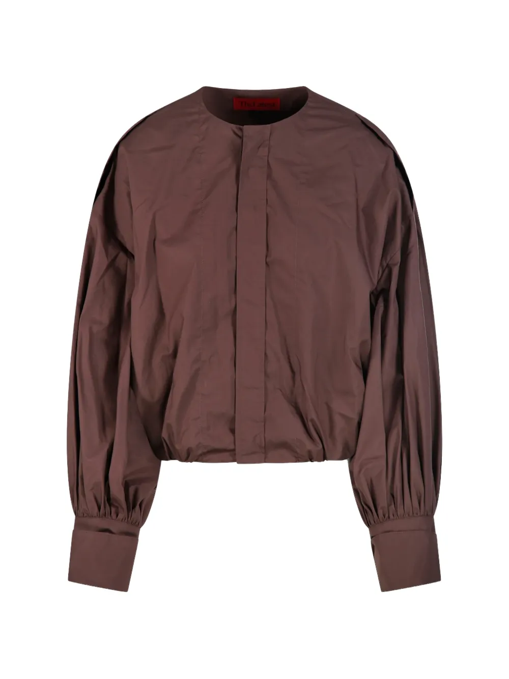 Thelatest - Balloon-Sleeve Shirt - Fabric - S - Women's Brown