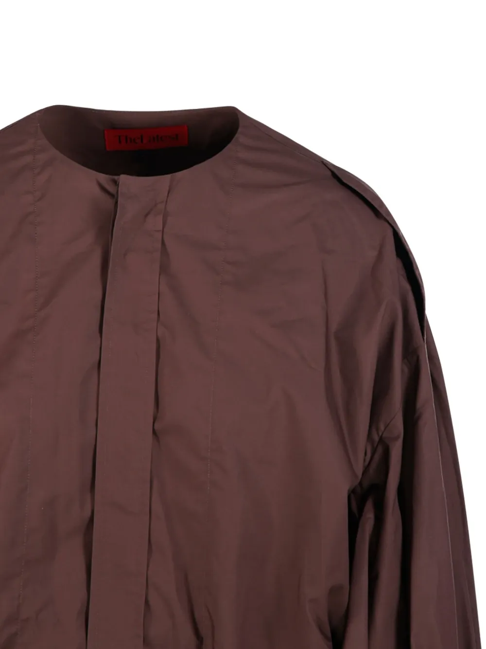 THELATEST Blouse met ballonmouwen Bruin