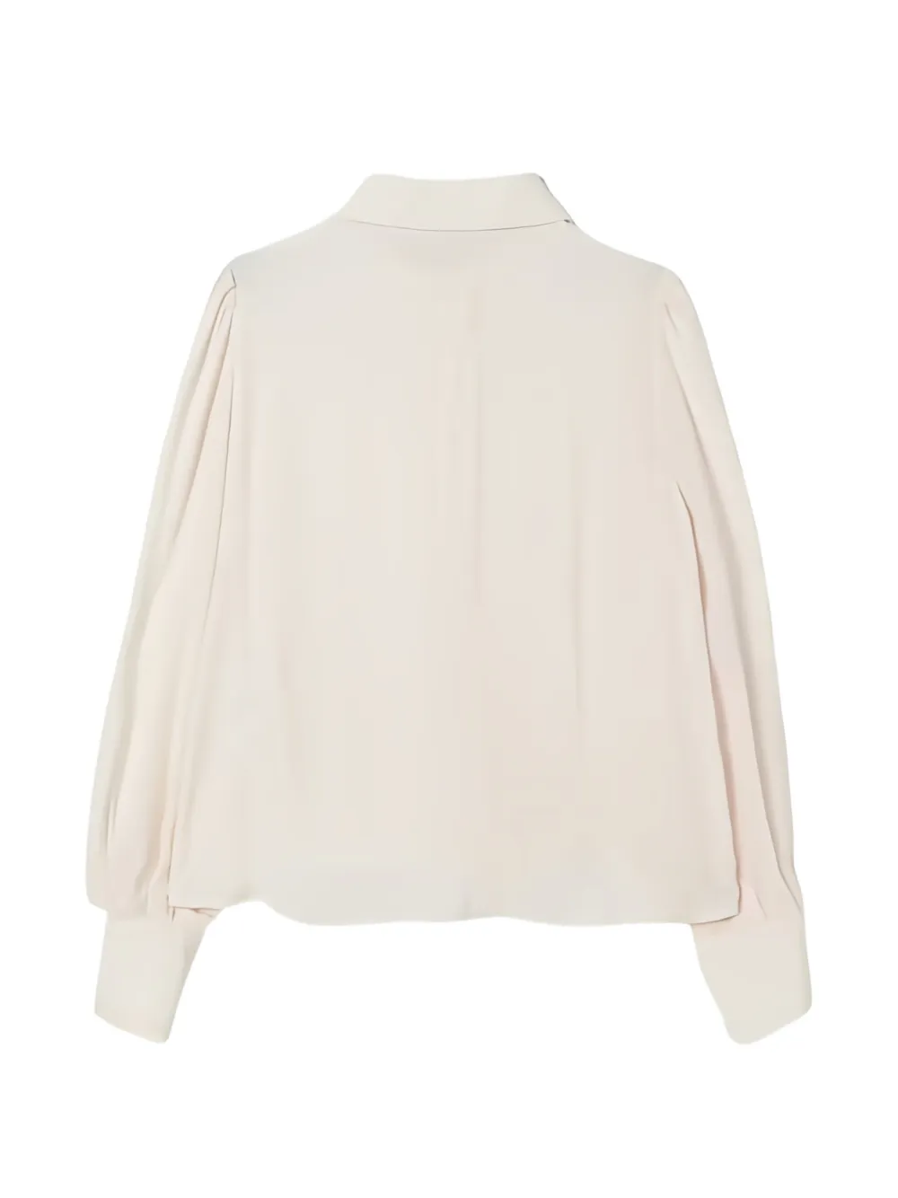 Elisabetta Franchi La Mia Bambina Shirt met logo en kraag Beige