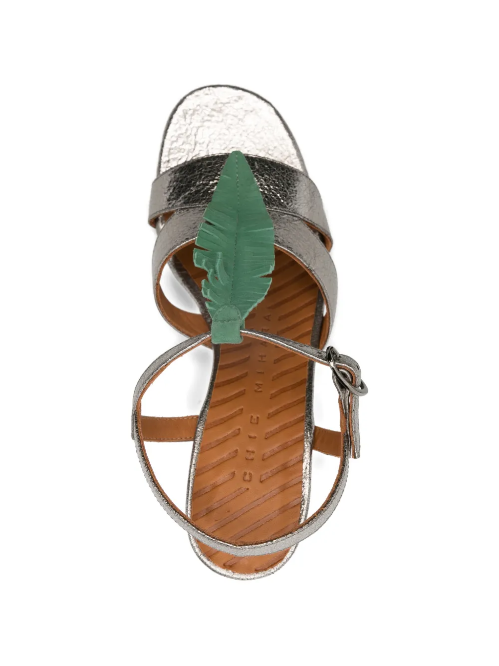 Chie Mihara leaf balia sandals Zilver