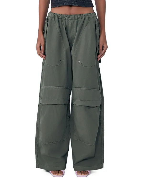 Alexander Wang Cargo Pants Cotton Mid-rise in Green