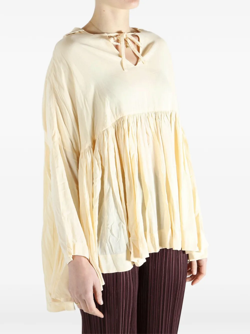  Casey Casey Tie-neck Blouse - Neutrals 