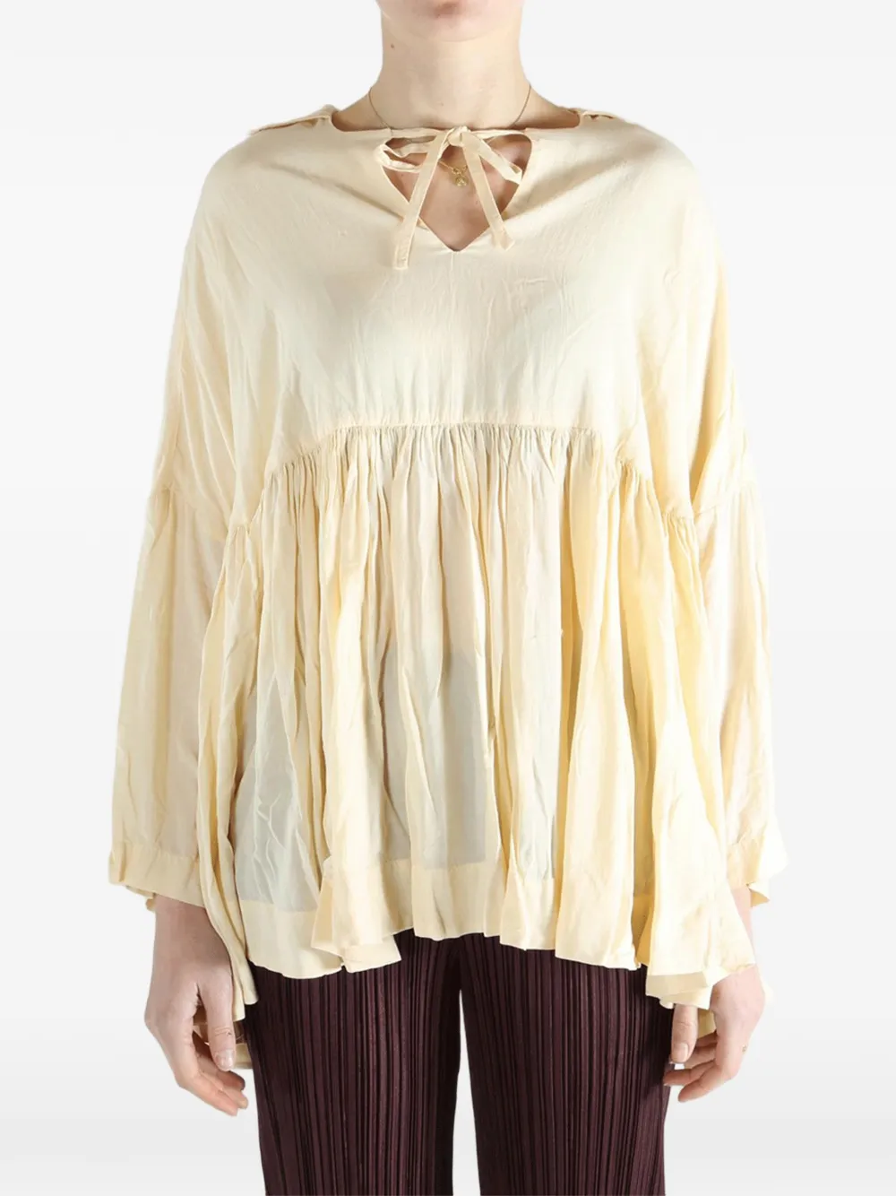  Casey Casey Tie-neck Blouse - Neutrals 