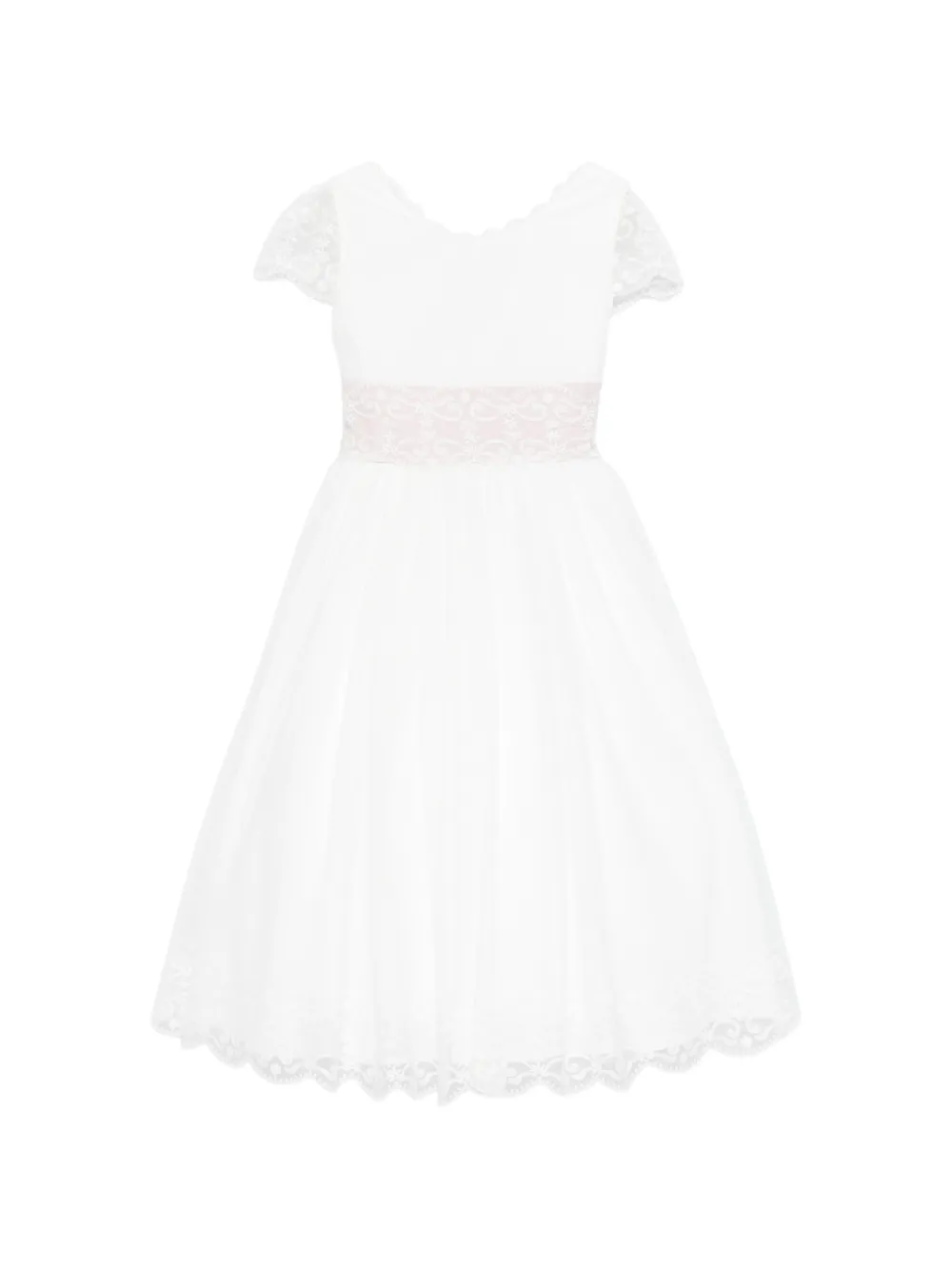 AMAYA short-sleeved dress - Bianco