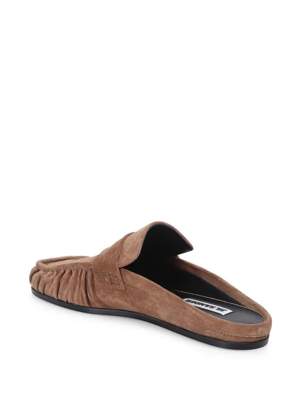Jil Sander Sabot Suede Mules | Brown | FARFETCH