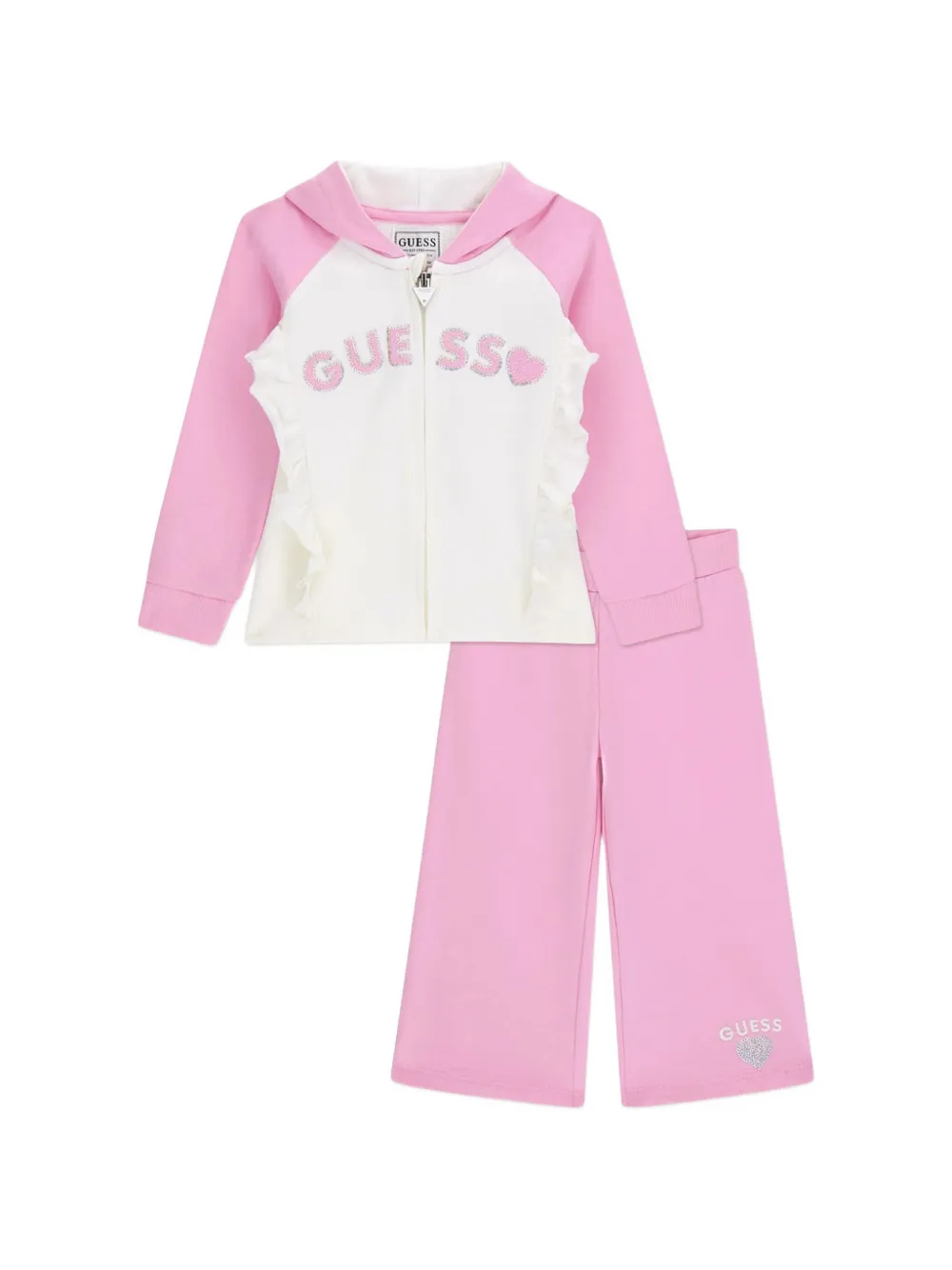 guess kids logo-print tracksuit set - Rosa