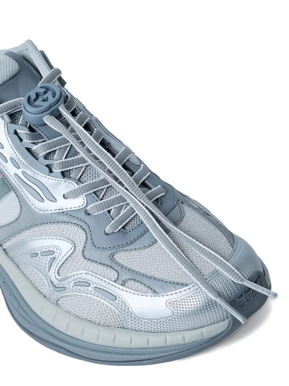 Gucci 2.0 mesh lace-up sneakers Zilver
