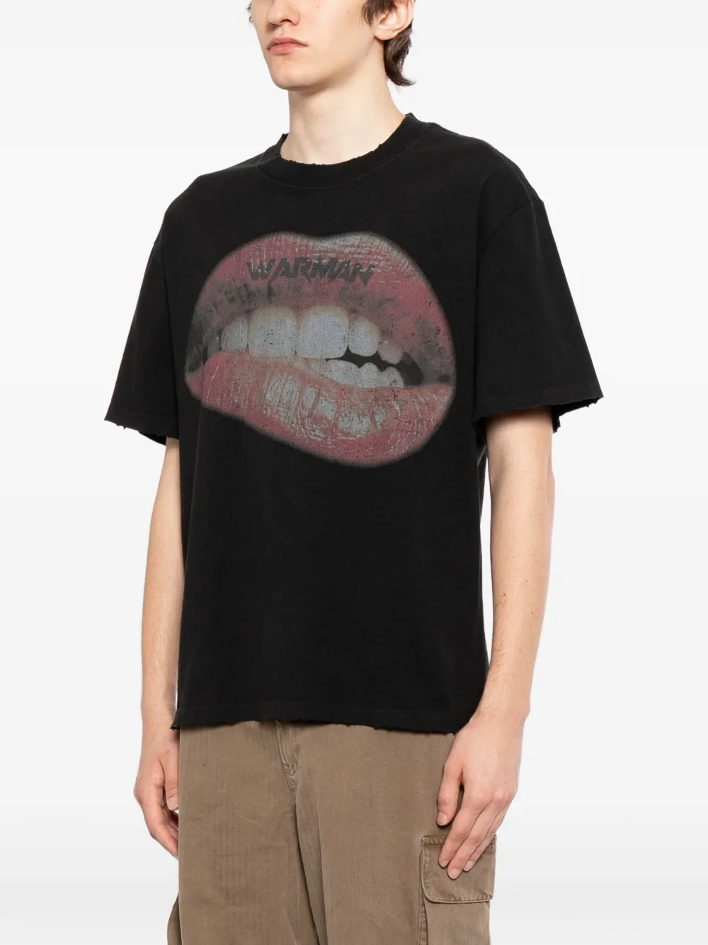  Warman Graphic Printed T-shirt - Black 