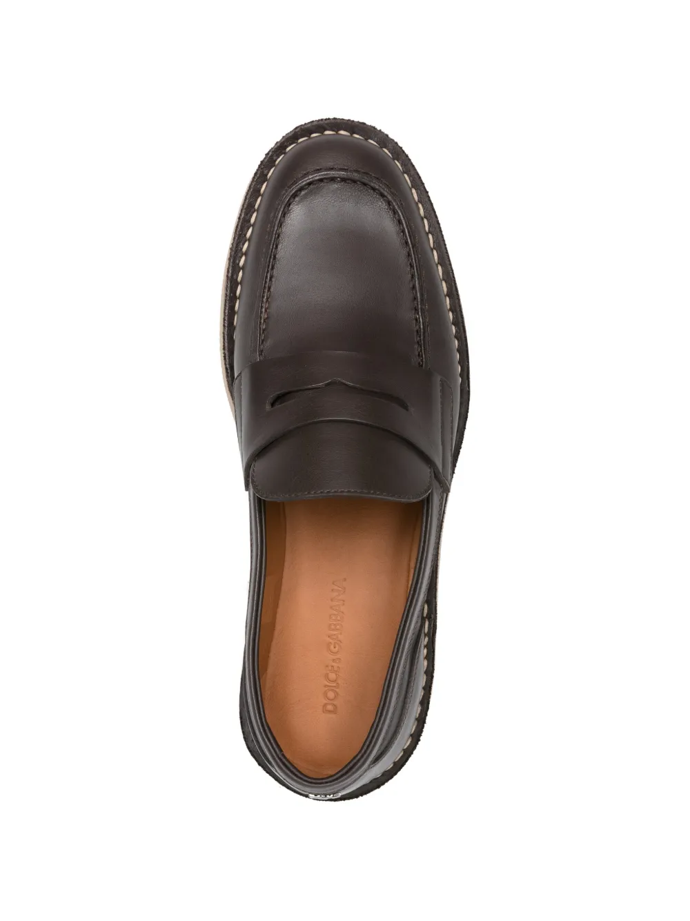 Dolce & Gabbana Leren loafers Bruin