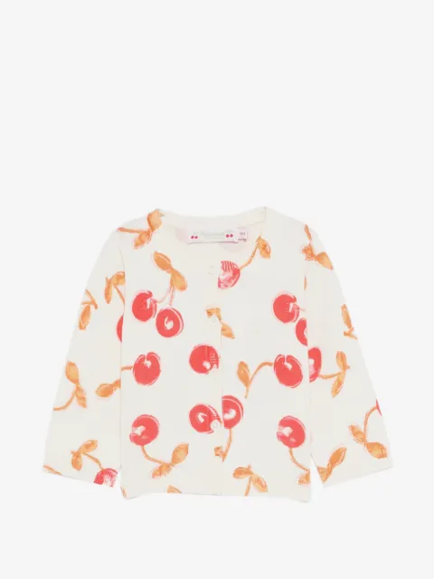 Bonpoint Teyana cherry-pattern cardigan