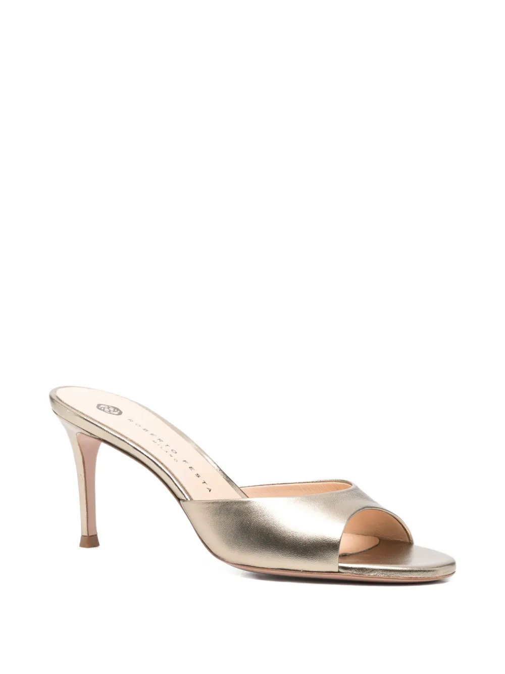 Roberto Festa Leren pumps met hak Goud