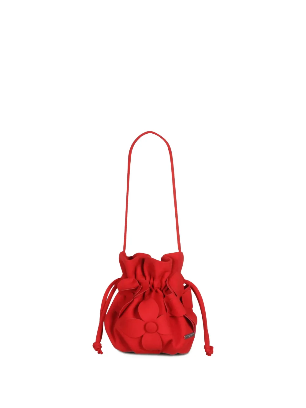 JESSIE AND JAMES KIDS flower-appliqué drawstring bag - Rosso
