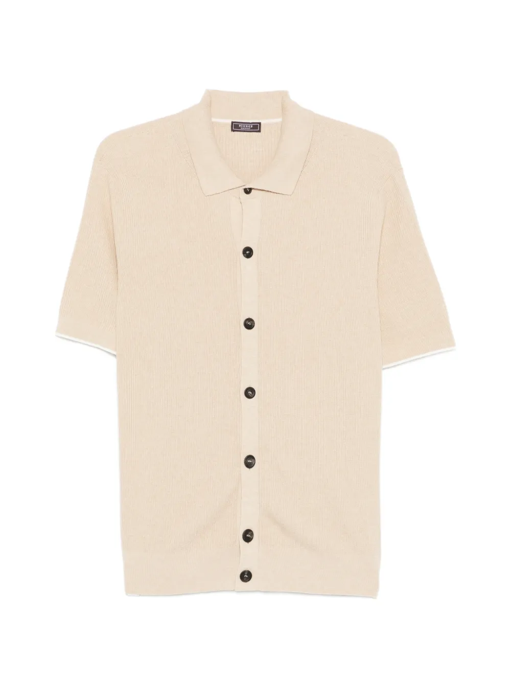Peserico Knitted Polo Shirt In Neutral