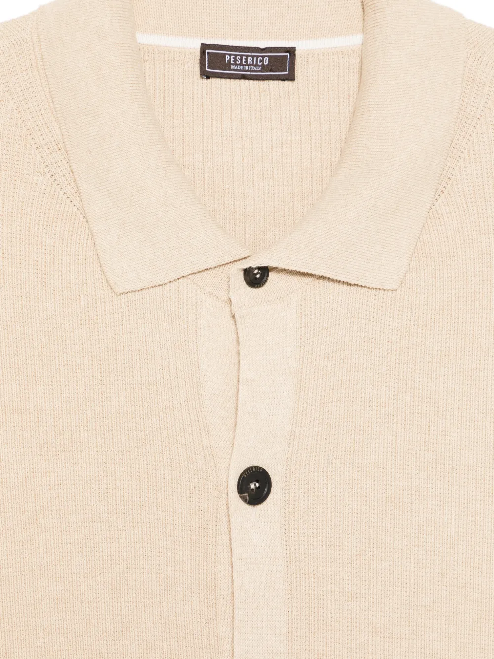 Peserico Gebreid poloshirt Bruin