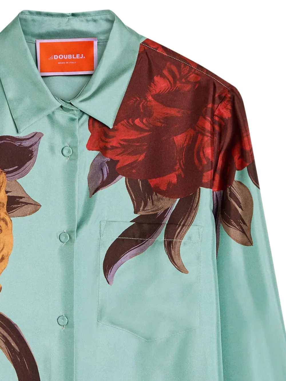 La DoubleJ Blouse met bloemenprint Blauw