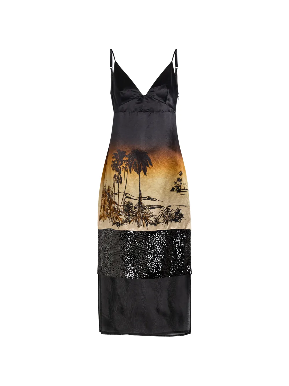 STAUD Nalu print sequin dress - Nero