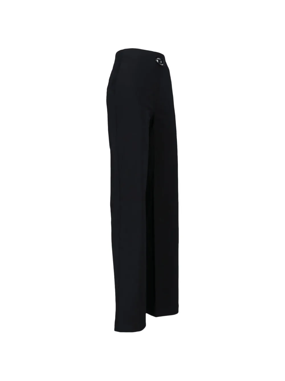 Diesel Straight broek met logo-detail Zwart