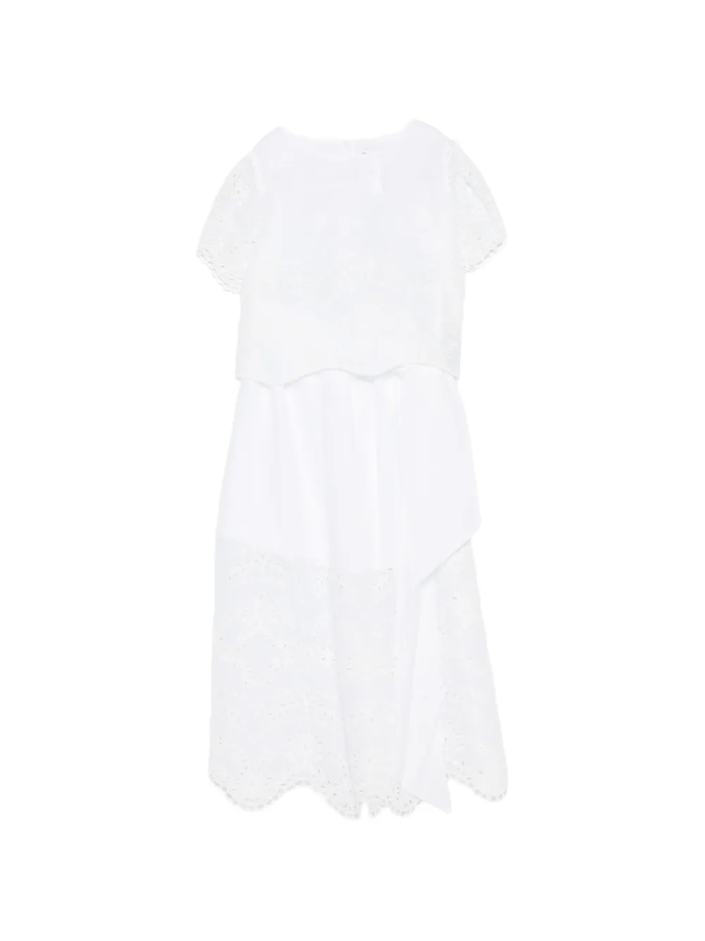 JESURUM BABY openwork panel skirt set - Bianco