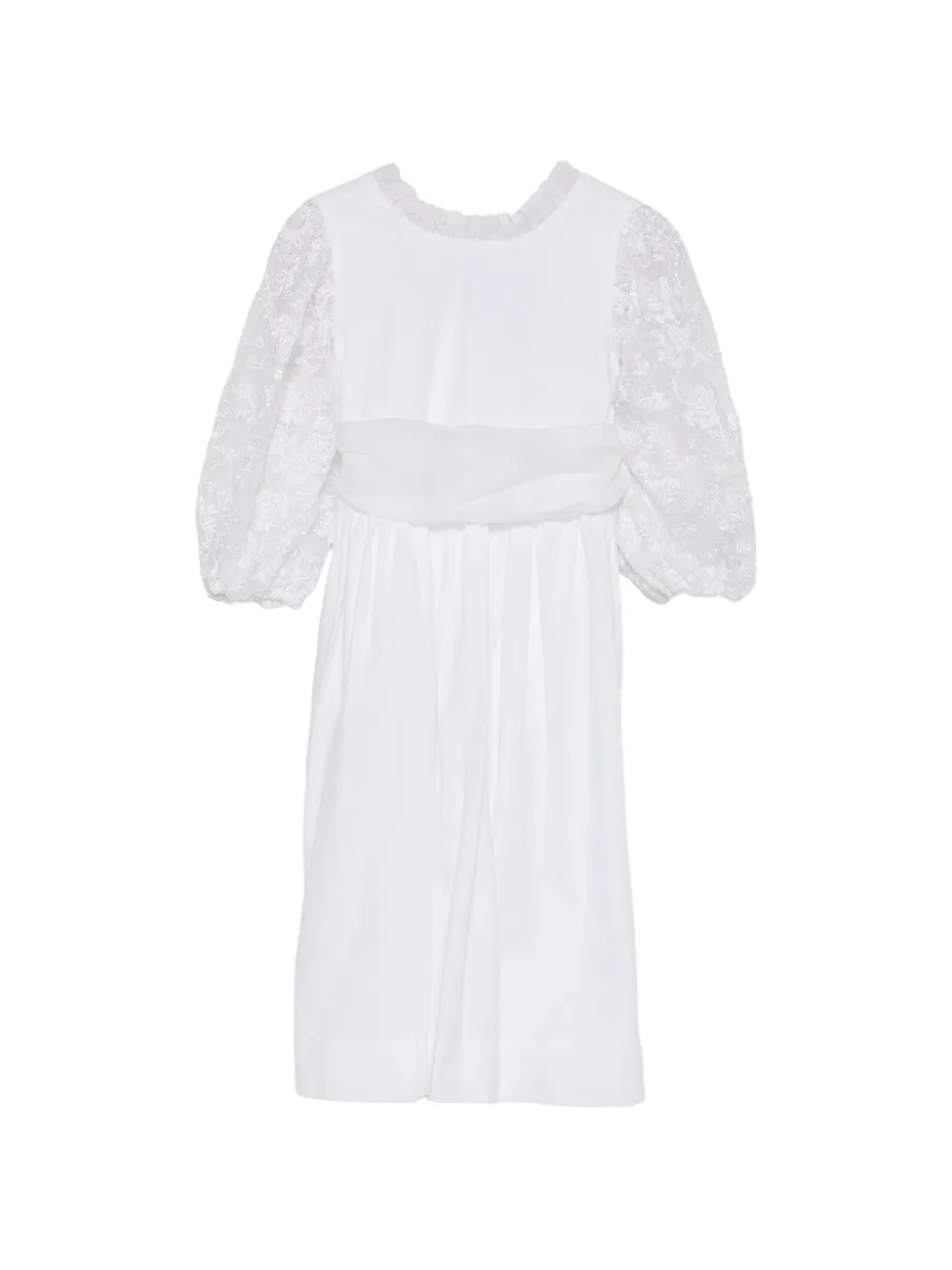 JESURUM BABY lace sleeve dress - Bianco