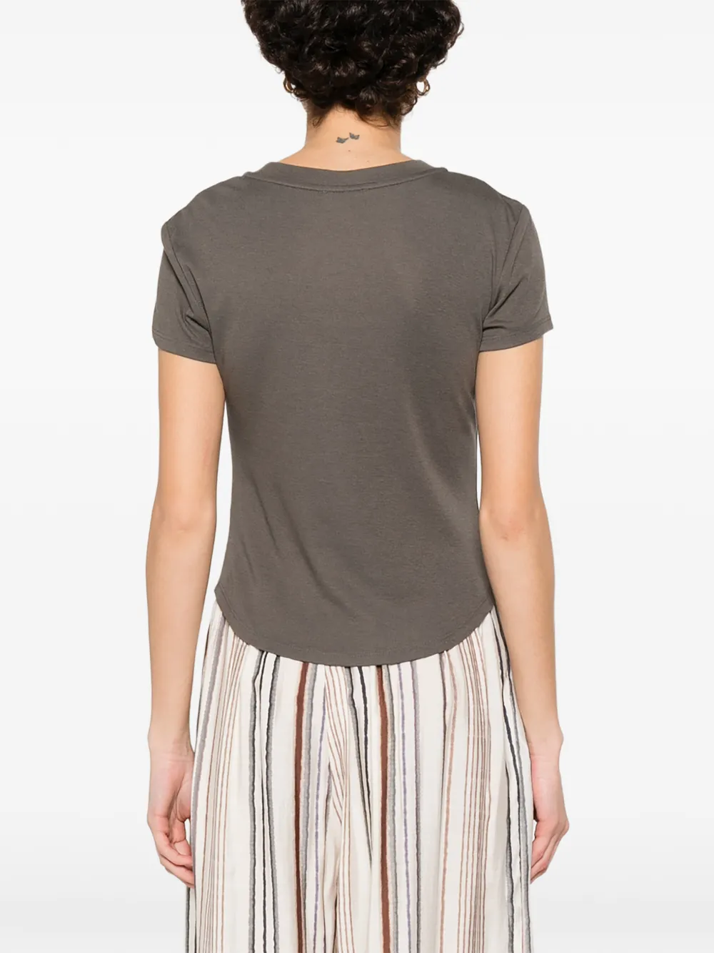 Eleh T-shirt met ronde hals Bruin