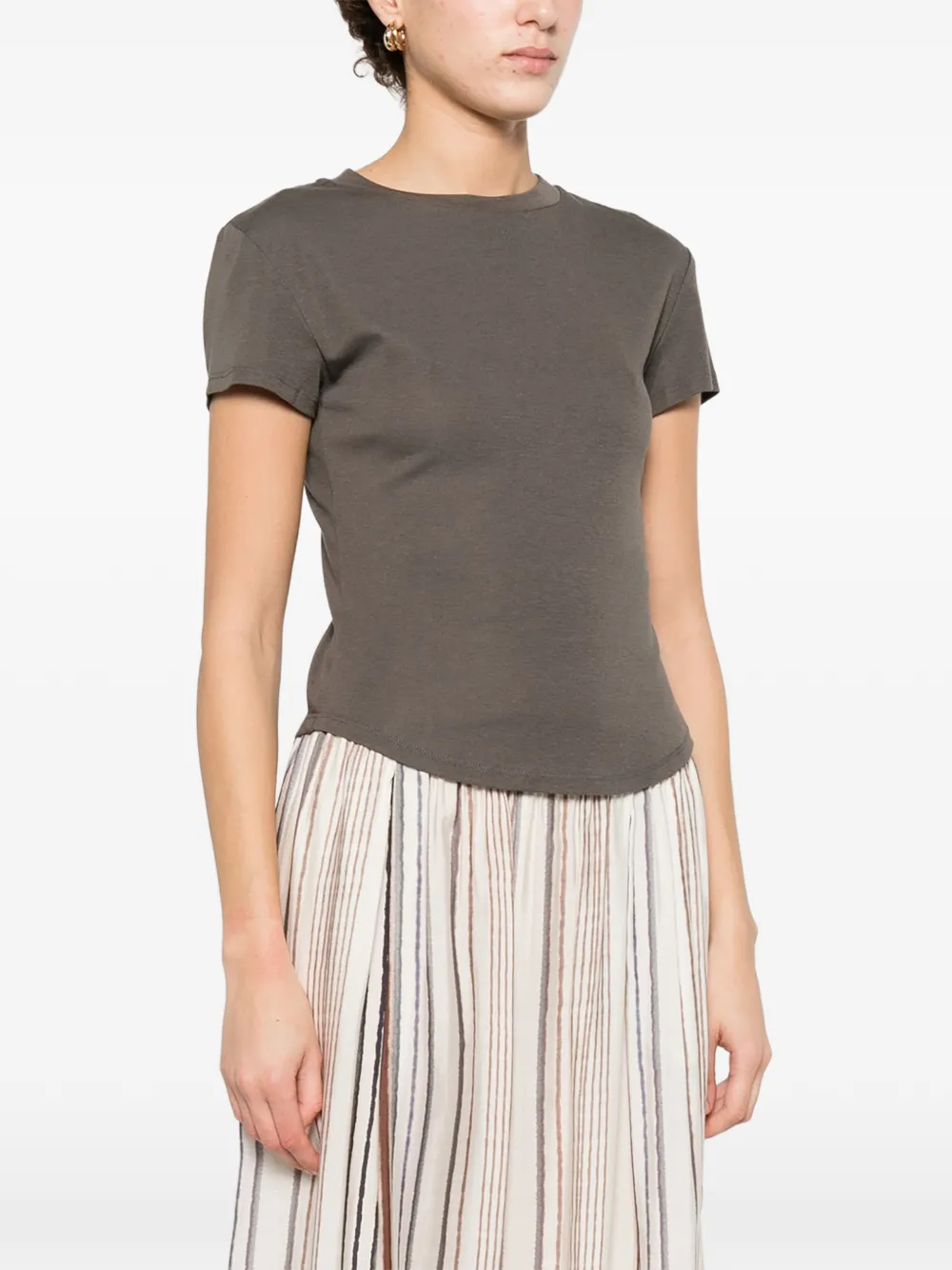 Eleh T-shirt met ronde hals Bruin