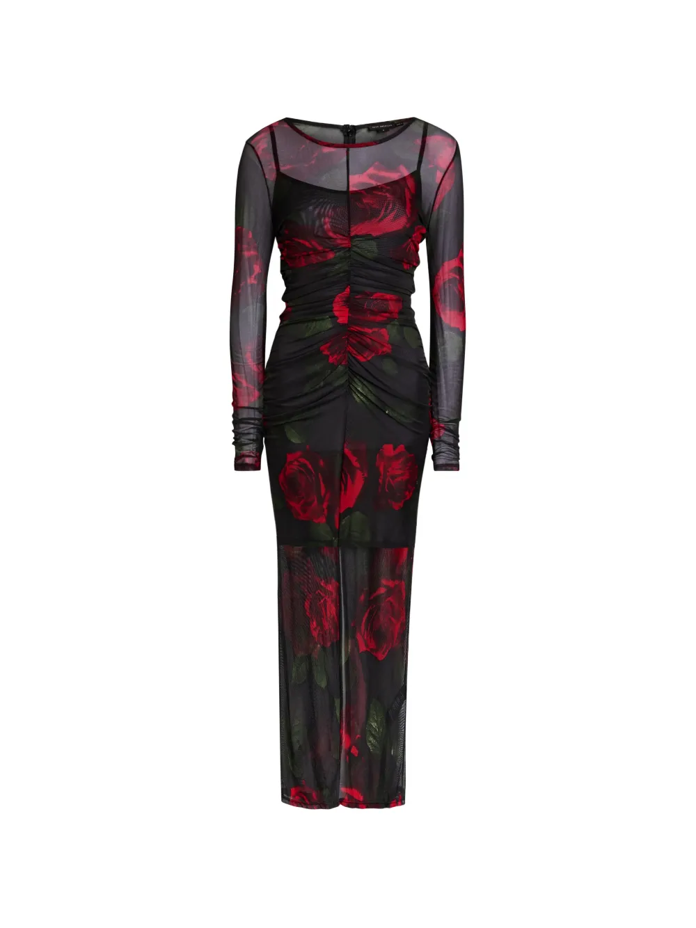 Good American floral-print maxi dress - Nero