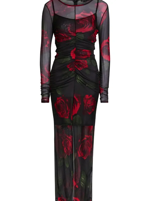 midi evening dresses Midi-Length Black Designer Cocktail Dress by La Femme Black / 6
