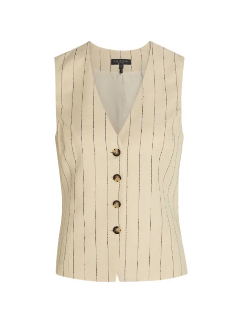rag & bone striped buttoned vest