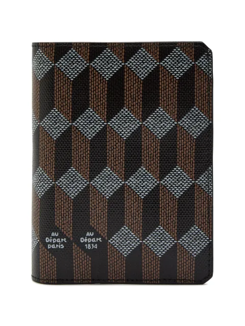 Au Départ geometric-print passport holder