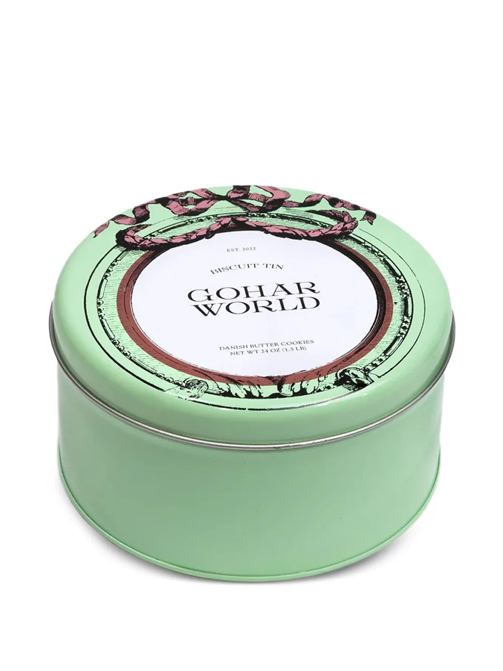 Gohar World Biscuit Tin unscented candles (set of six) – Green