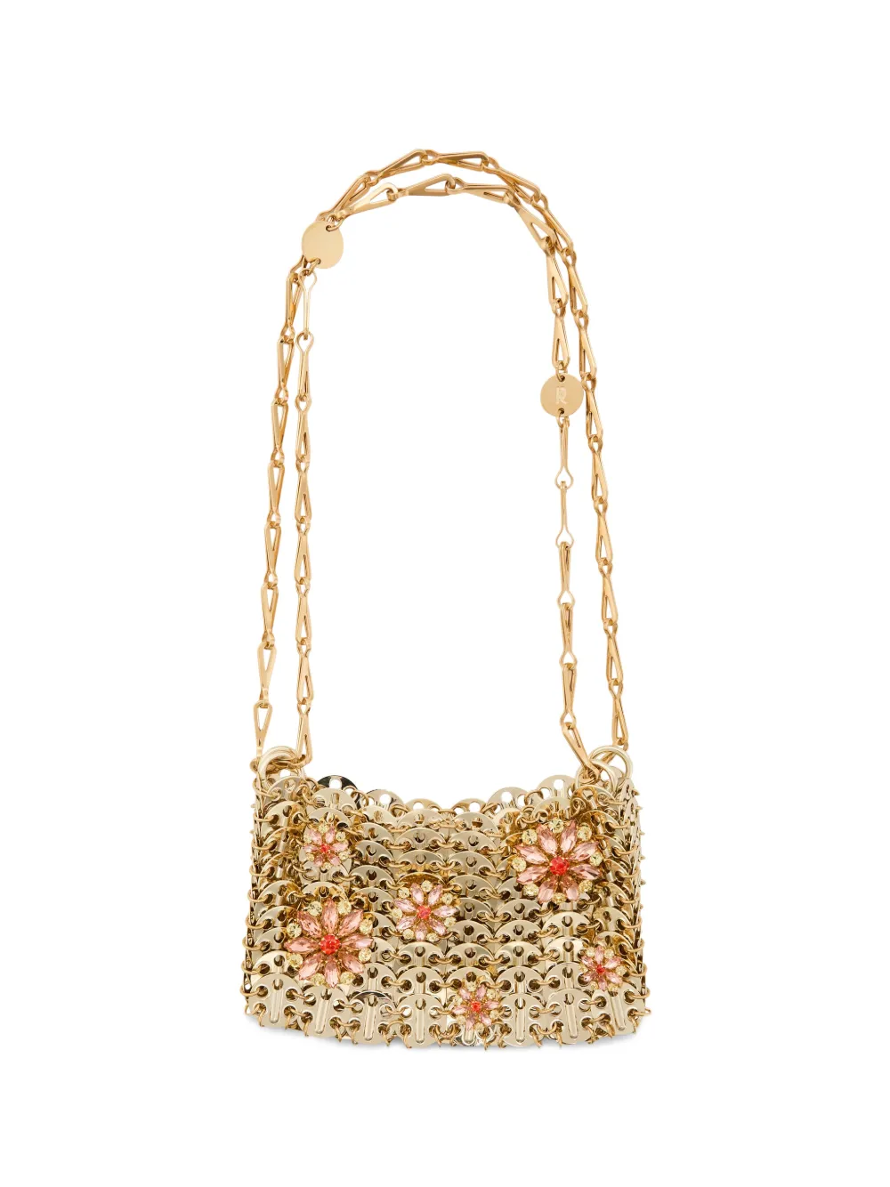 Rabanne nano 1969 crystal-embellished shoulder bag - Gold