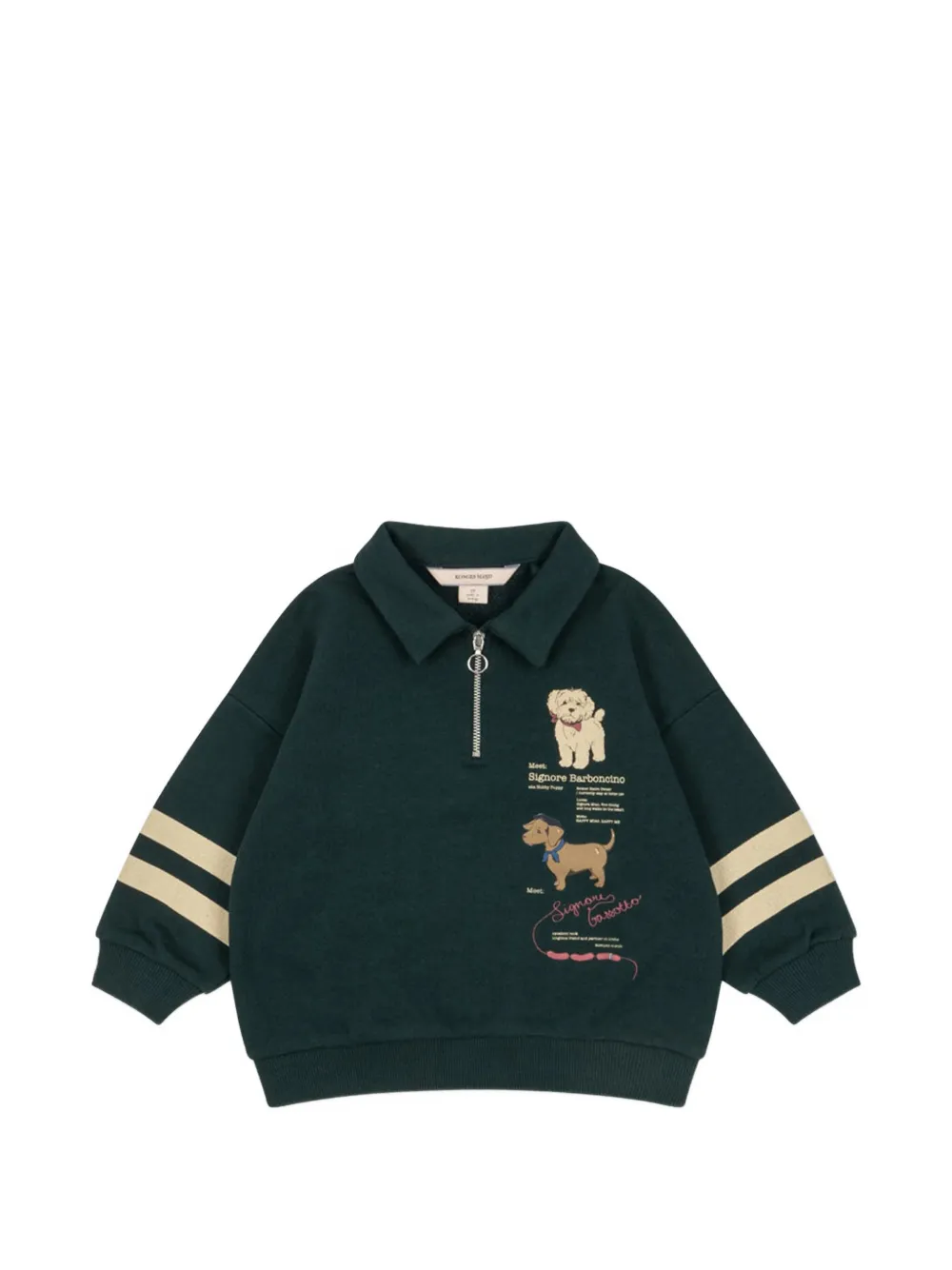 Konges Sløjd puppy-print polo sweater - Verde