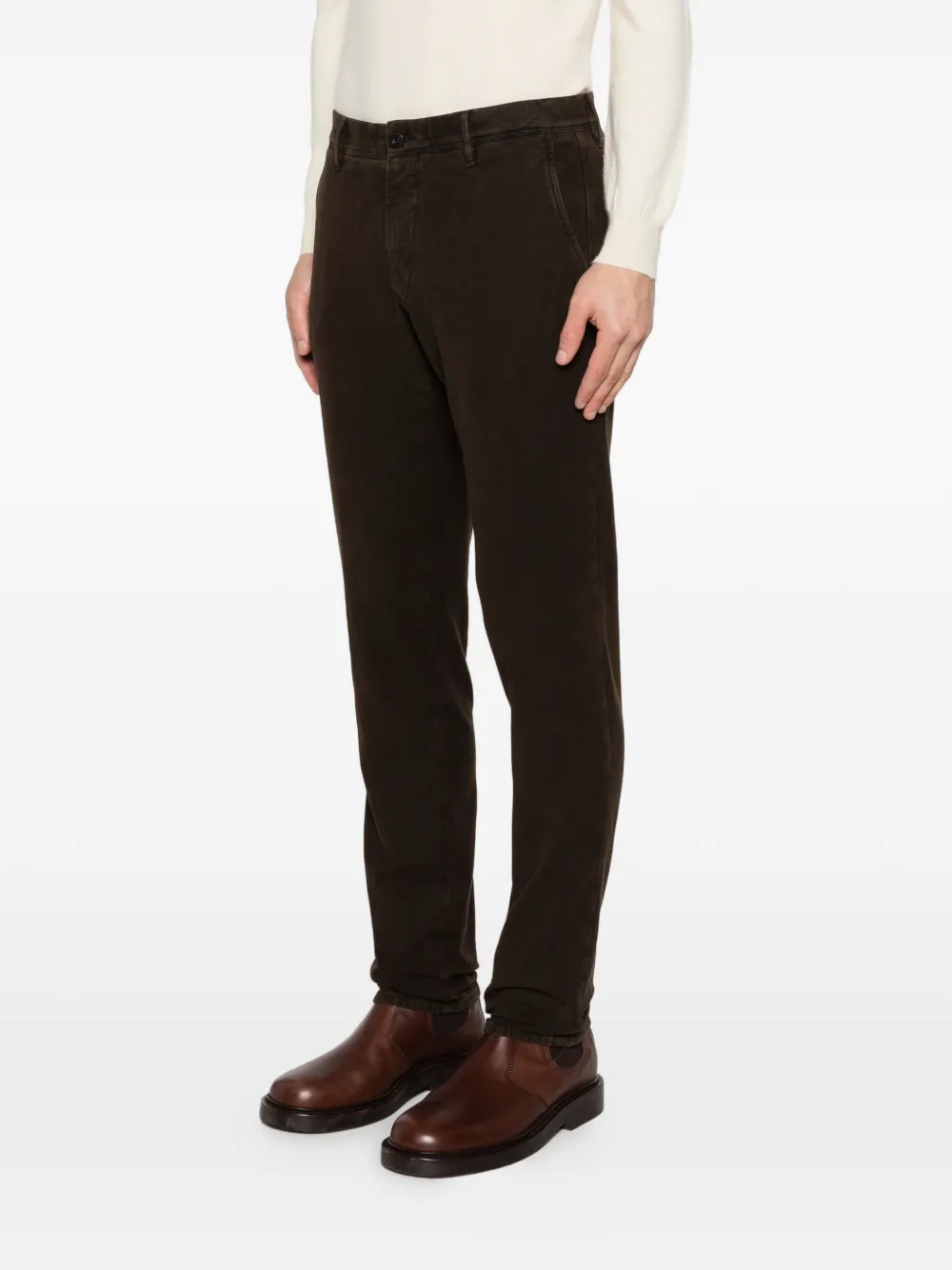 Incotex Broek met knopen Bruin